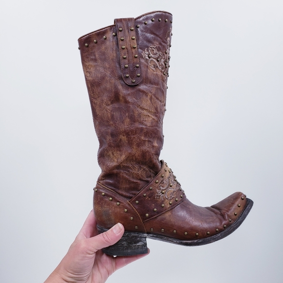 Old Gringo Shoes Old Gringo Studded Cross Western Boot Size 65b